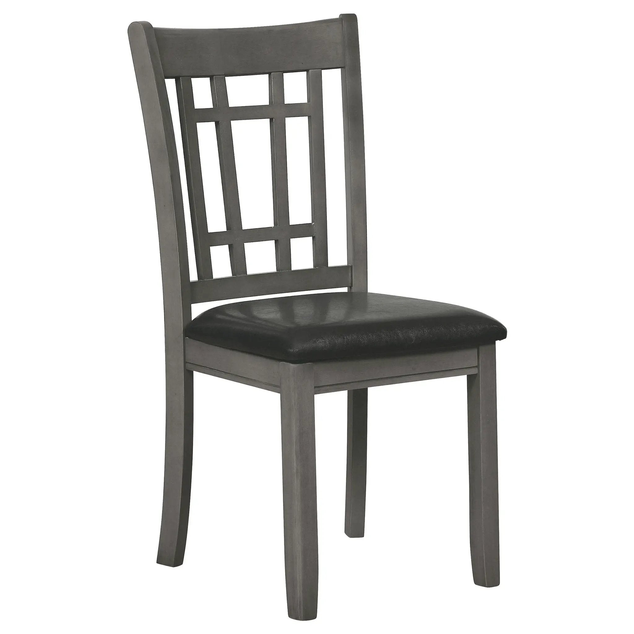 Lavon Wood Dining Side Chair Black and Medium Grey (Set of 2) by Unique Piece Furniture