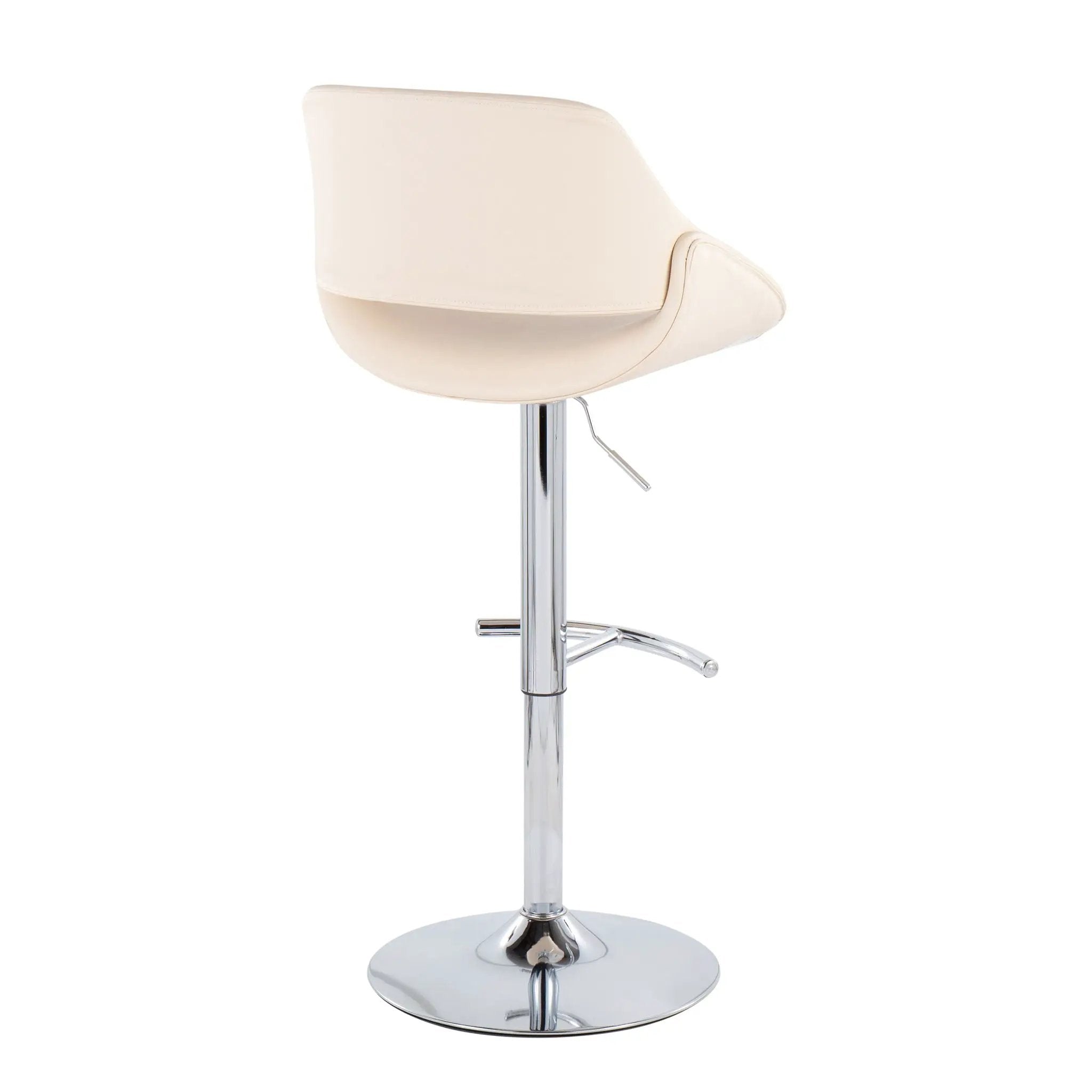 Fabrico - Contemporary Adjustable Bar Stool With Rounded T Footrest (Set of 2) by Unique Piece Furniture