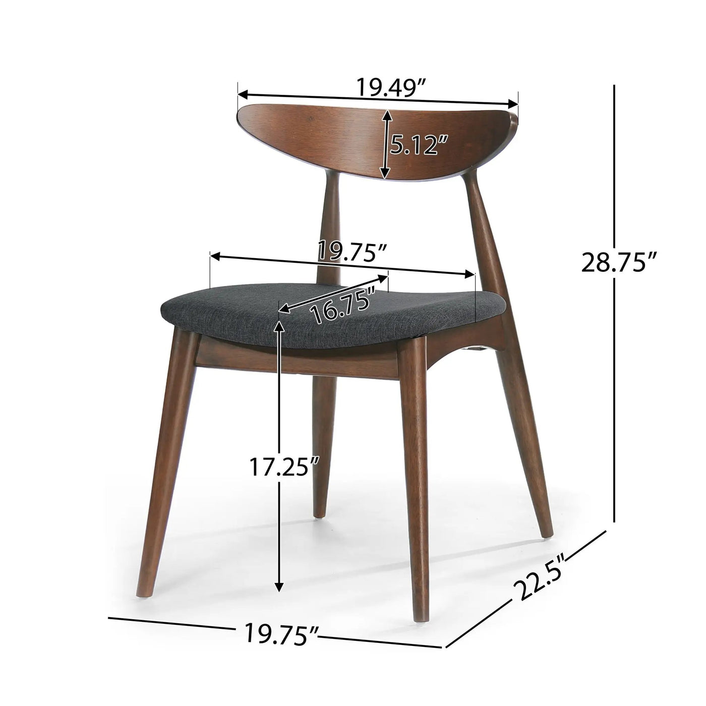 Retro Dining Chairs With Ergonomic Back (Set of 2) by HouseOfZazla