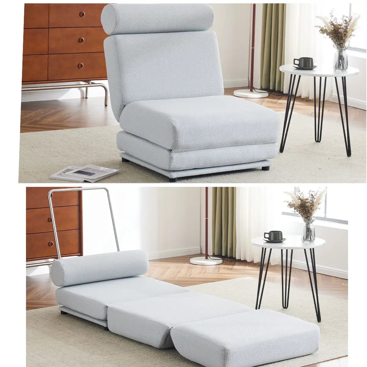 Foldable Single Chair Sofa Bed With Pillow, Easy To Store, Breathable And Wearable by HouseOfZazla