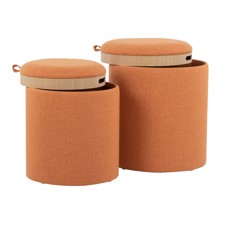 Tray - Contemporary Nesting Ottoman Set by Unique Piece Furniture