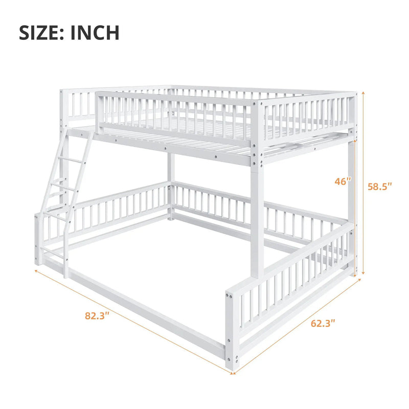 Bunk Bed With Ladder And Safety Guardrails by HouseOfZazla