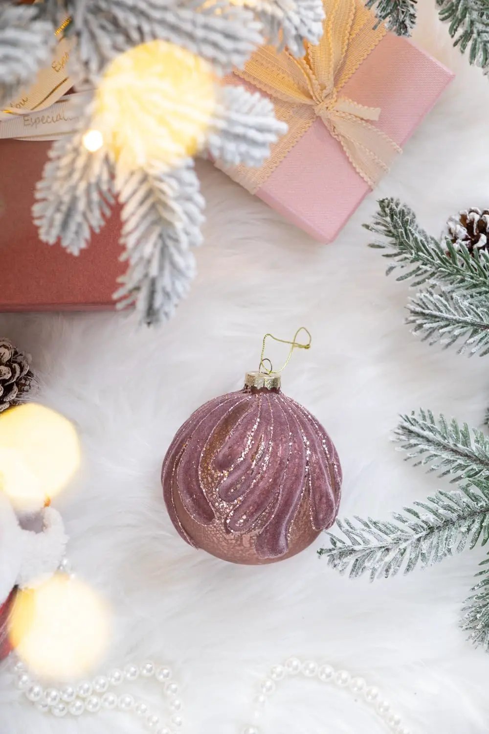 Decorative Hanging Glass Christmas Ball Ornaments - Set of 6 by HouseOfZazla