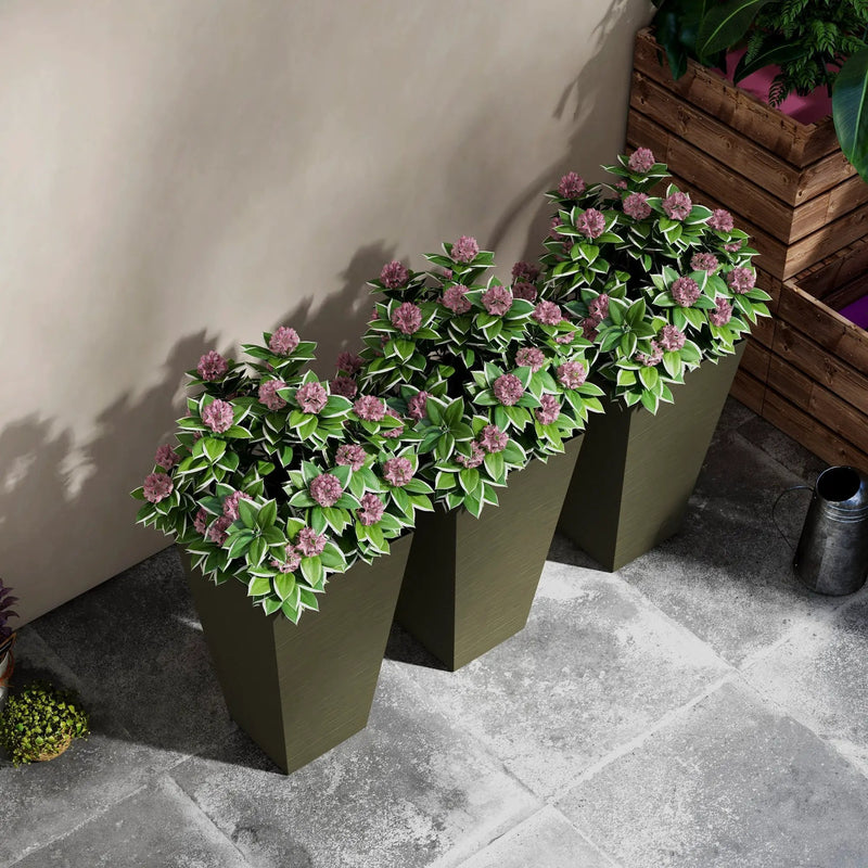 Outsunny 28" Tall Outdoor Planters, Set of 3 by HouseOfZazla