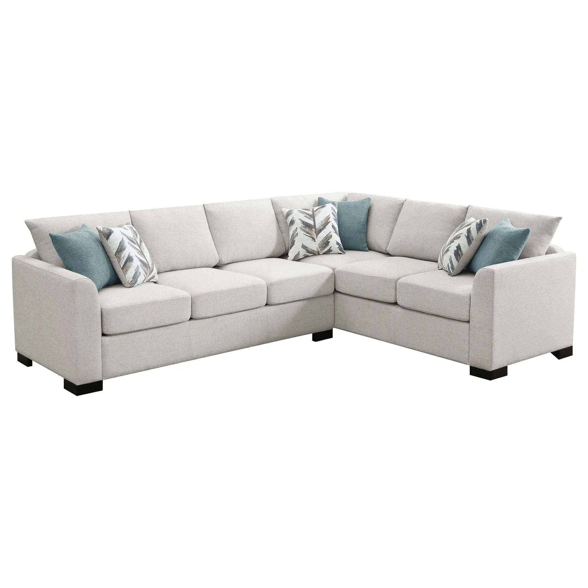 Ashford Chenille Upholstered Sleeper Sectional Sofa Greige by Unique Piece Furniture