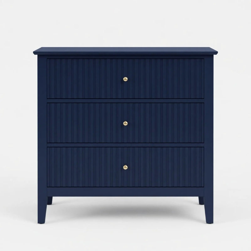 Fluted 3 Drawer Nightstand With Soft Close Slides by HouseOfZazla