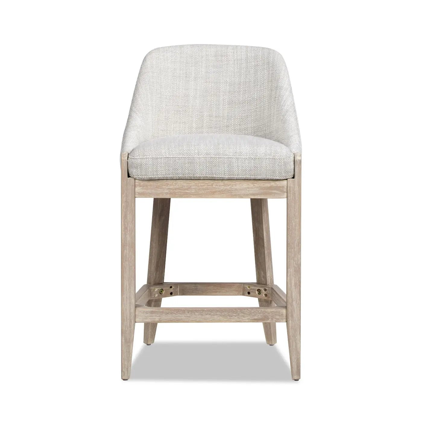 Newport - Coastal Curved Back Upholstered Counter Stool - Two Tone Neutral Gray by Unique Piece Furniture
