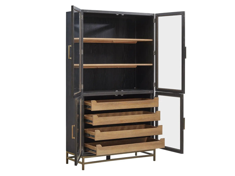 Lindon - Two Tone Dining Cabinet - Dark Brown, photo 2 of 7