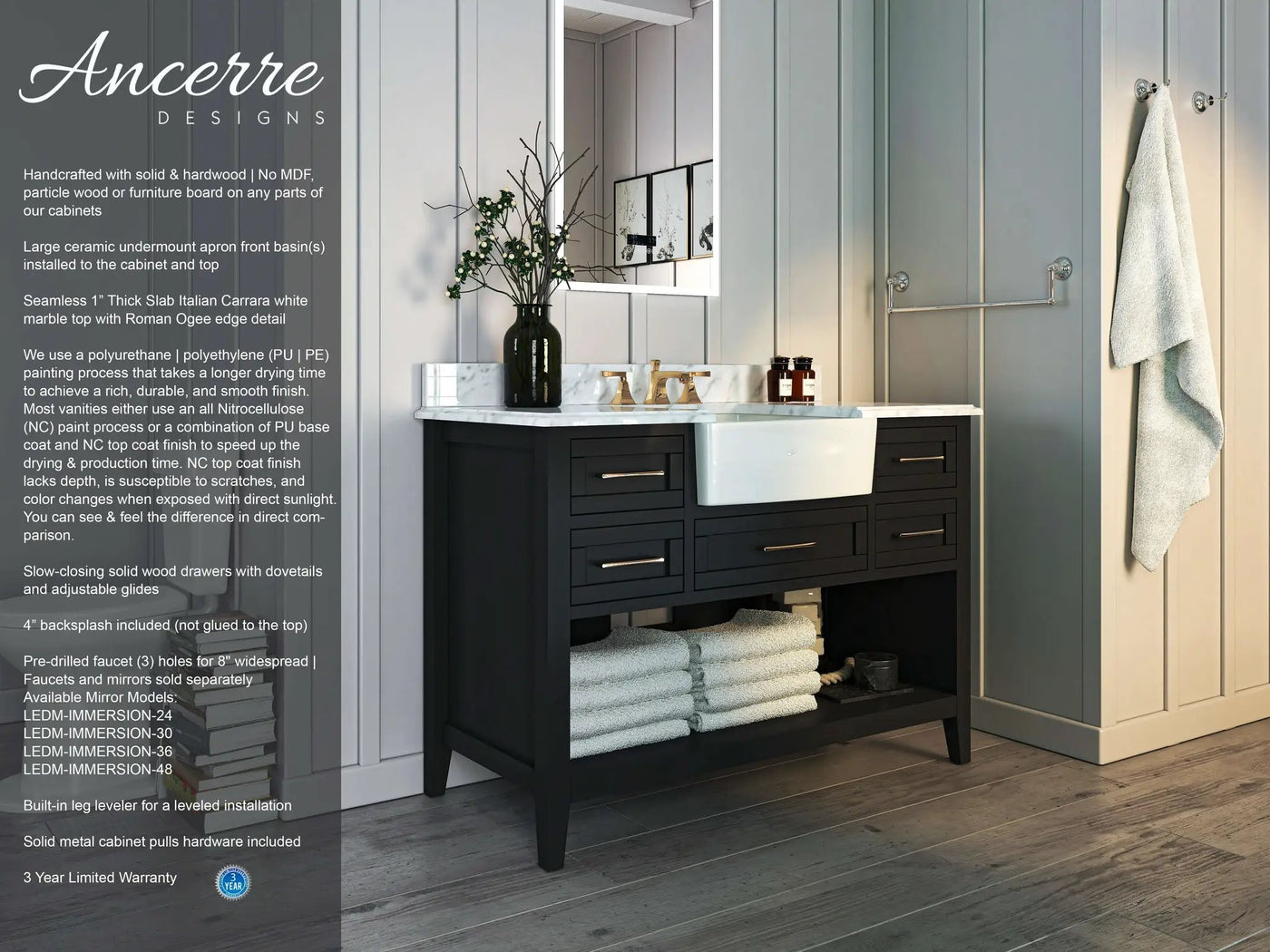 Hayley 48" Bath Vanity Set by Ancerre Designs