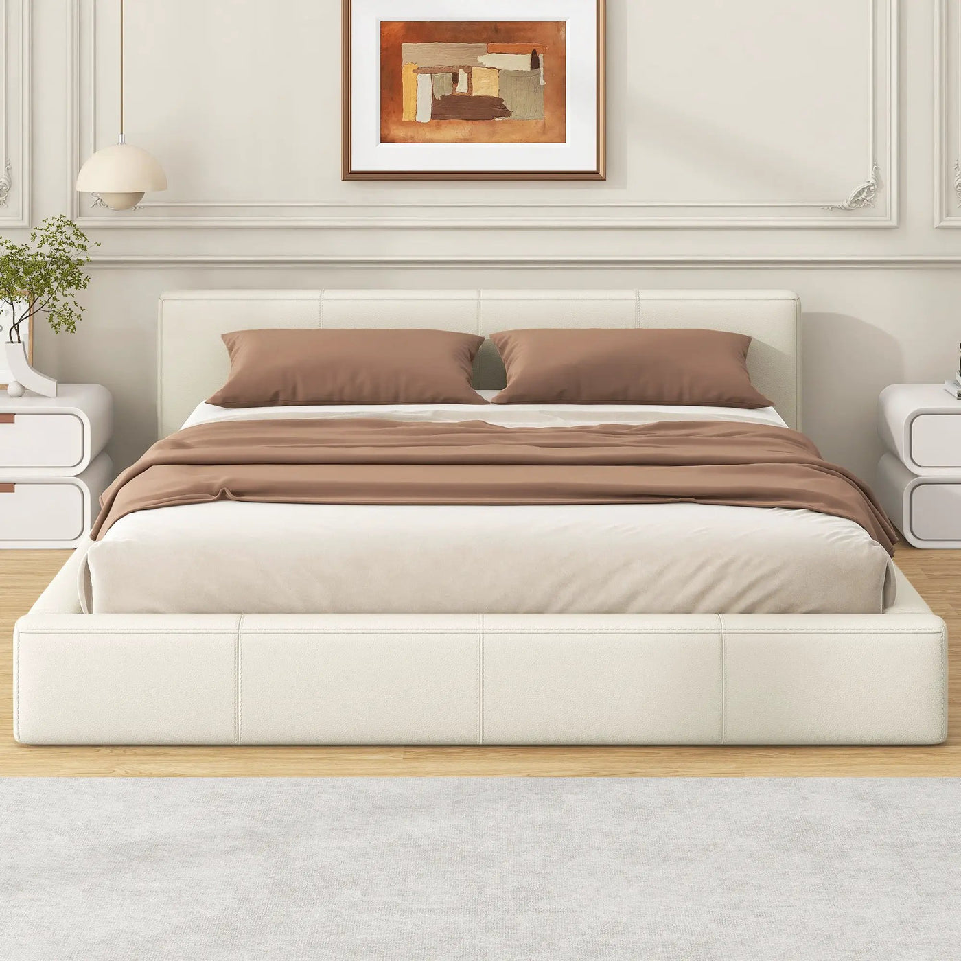 Stylish Upholstered Bed With Birch Wood Frame by HouseOfZazla