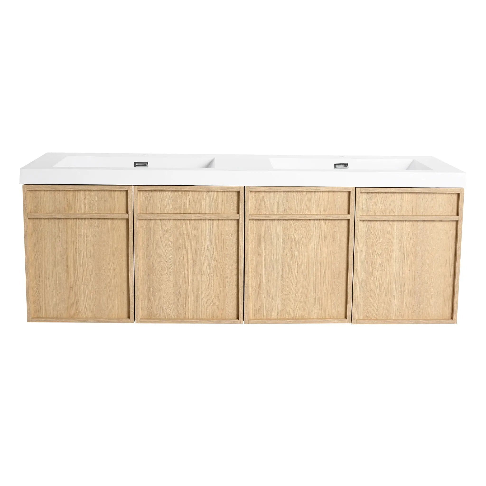 Wall-Mounted Bathroom Vanity With Resin Sink And Soft Closing Doors by Unique Piece Furniture