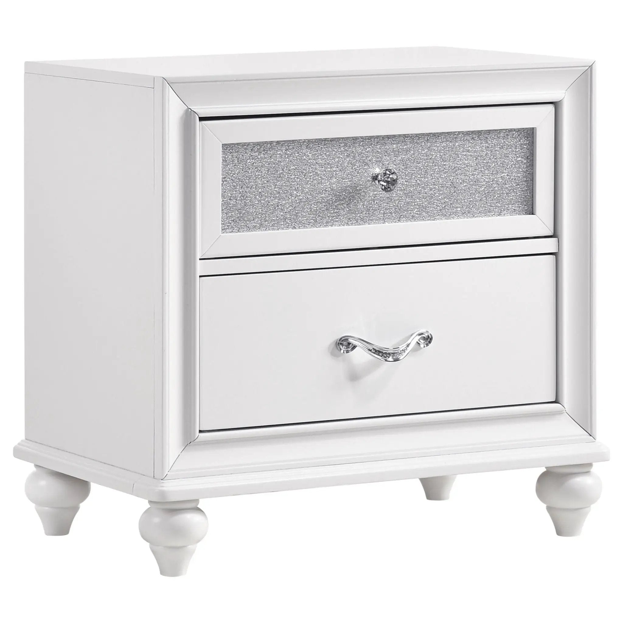 Barzini - 2 Drawer Nightstand Storage - White