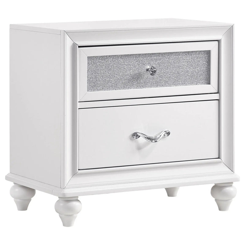 Barzini - 2 Drawer Nightstand Storage - White