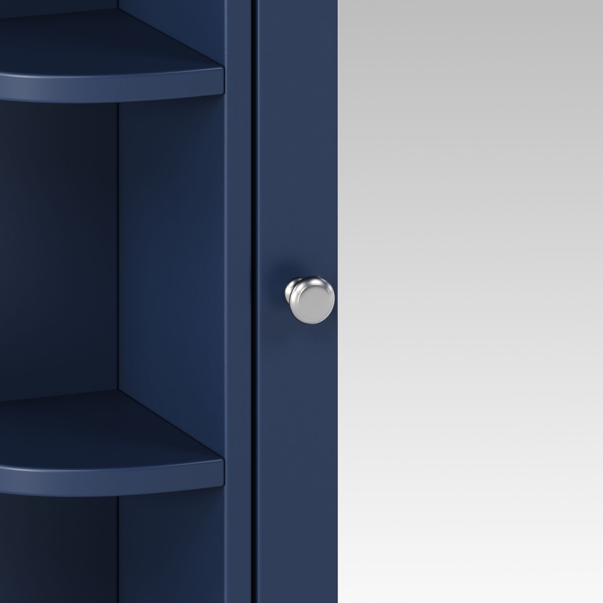 Bathroom Wall Storage Cabinet With Mirror And Adjustable Shelf, 6 Open Shelves by HouseOfZazla