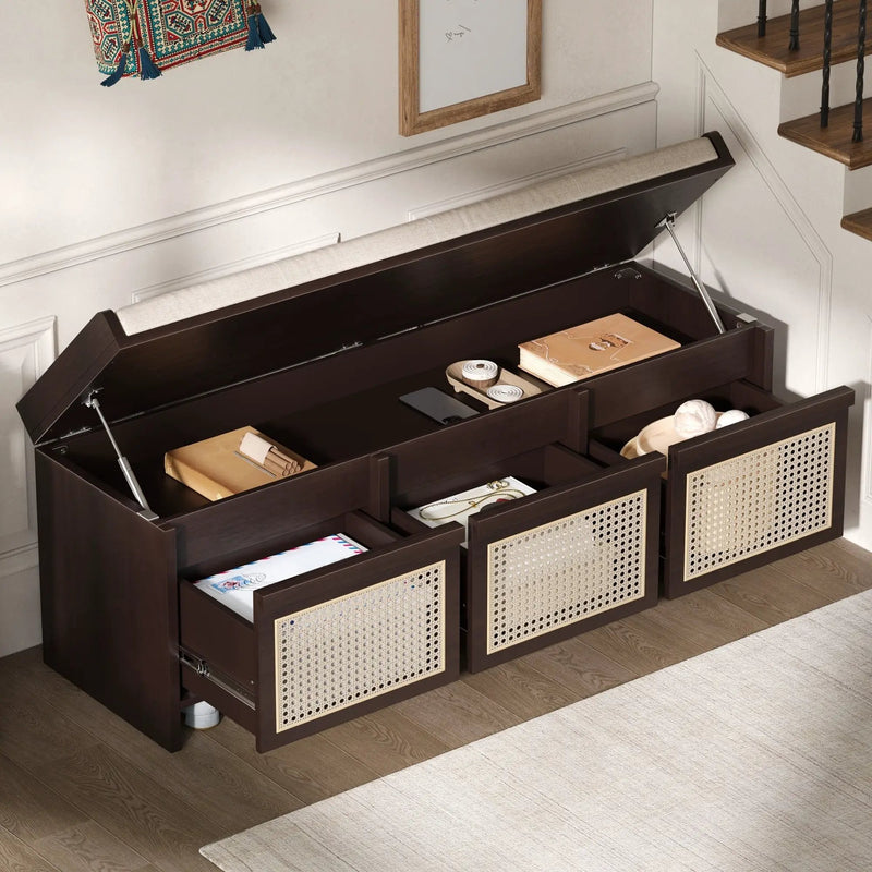 TREXM 48" Entryway Shoe Bench by HouseOfZazla