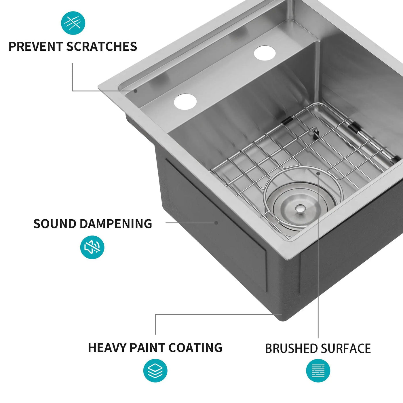 Modern Undermount Bar Sink With Folding Faucet by HouseOfZazla