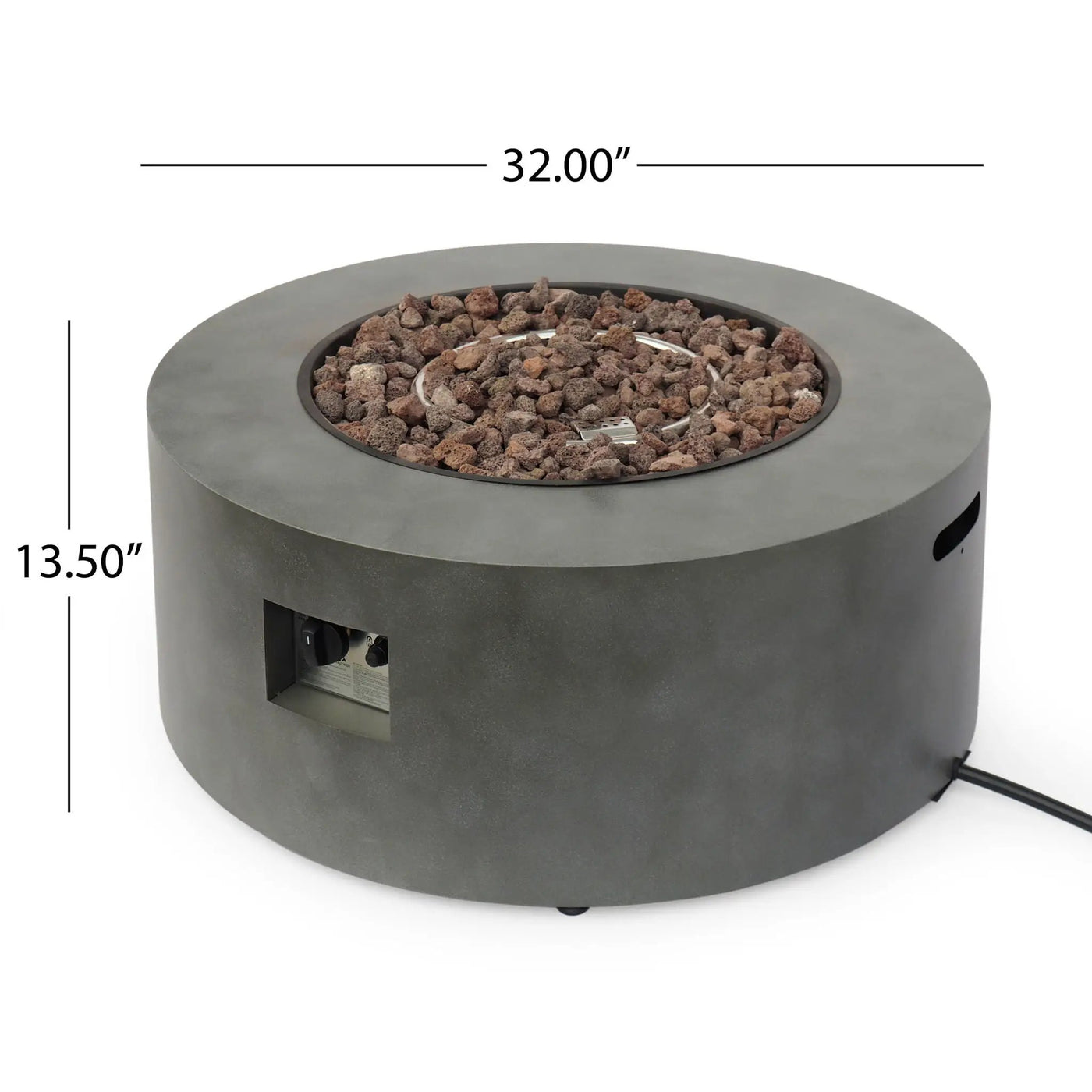 Round Iron Fire Pit With 40,000 Btu by HouseOfZazla