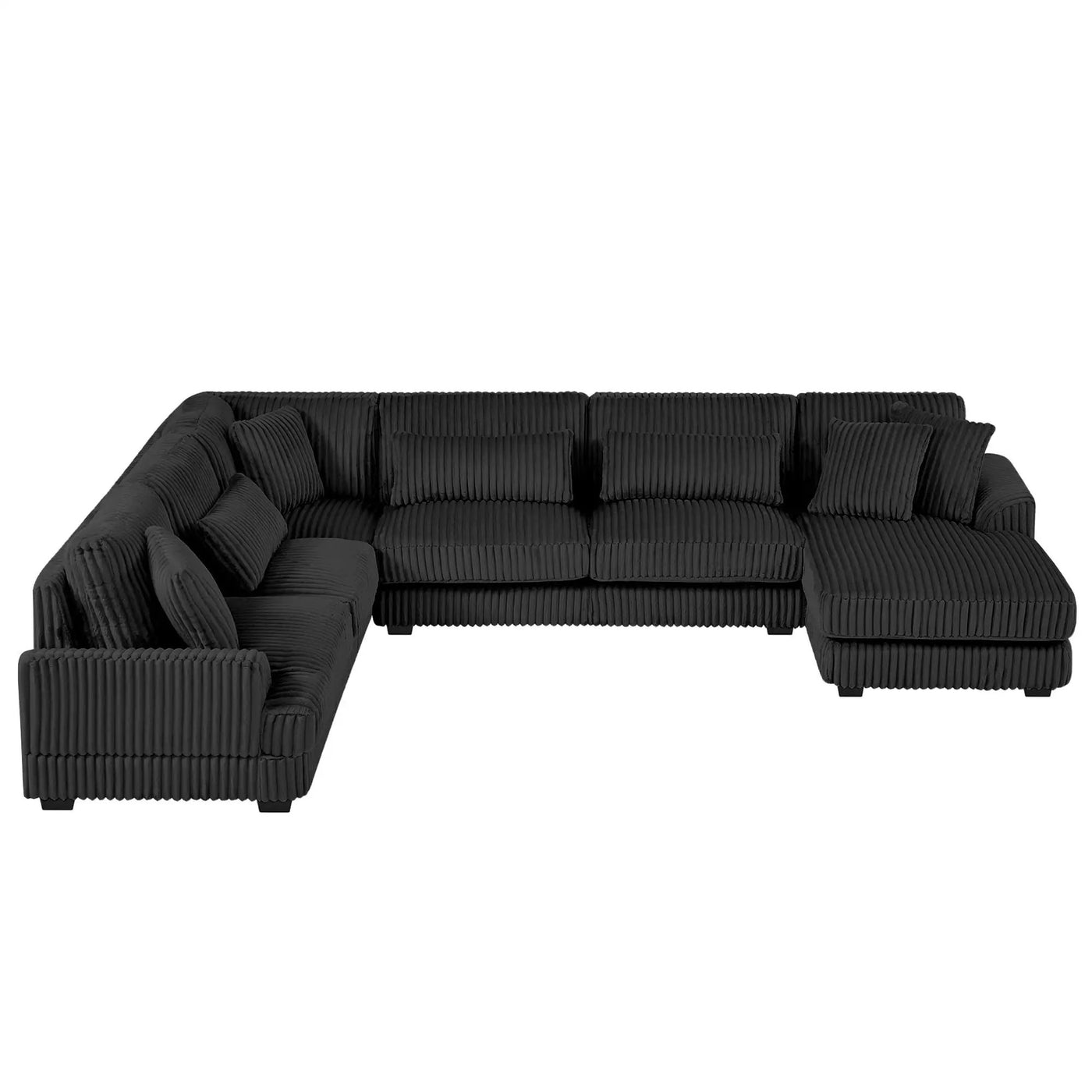 Oversized Sectional Sofa U - Shaped Sofa Couch Modern Sofa Upholstered In Soft With A Chaise Lounge For Living Room by HouseOfZazla