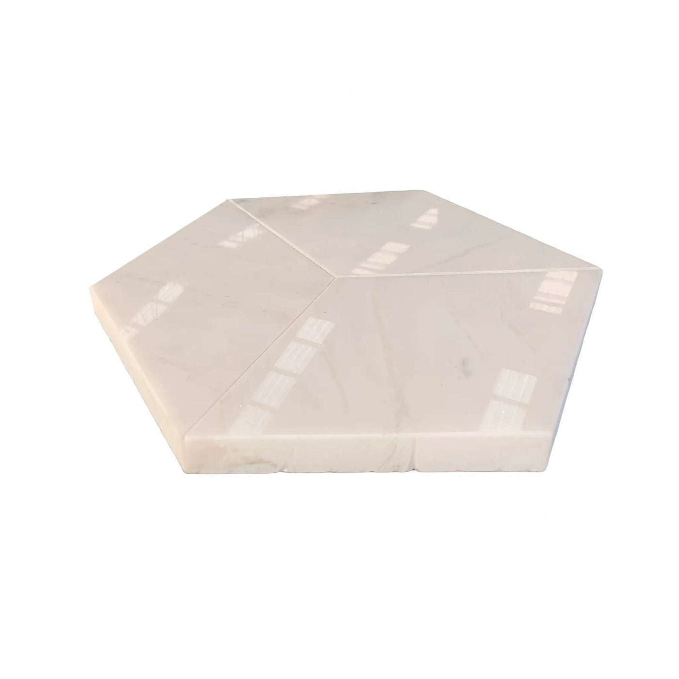 Hexagon Natural Marble Polished Tile For Wall And Floor (Set of 12) by HouseOfZazla