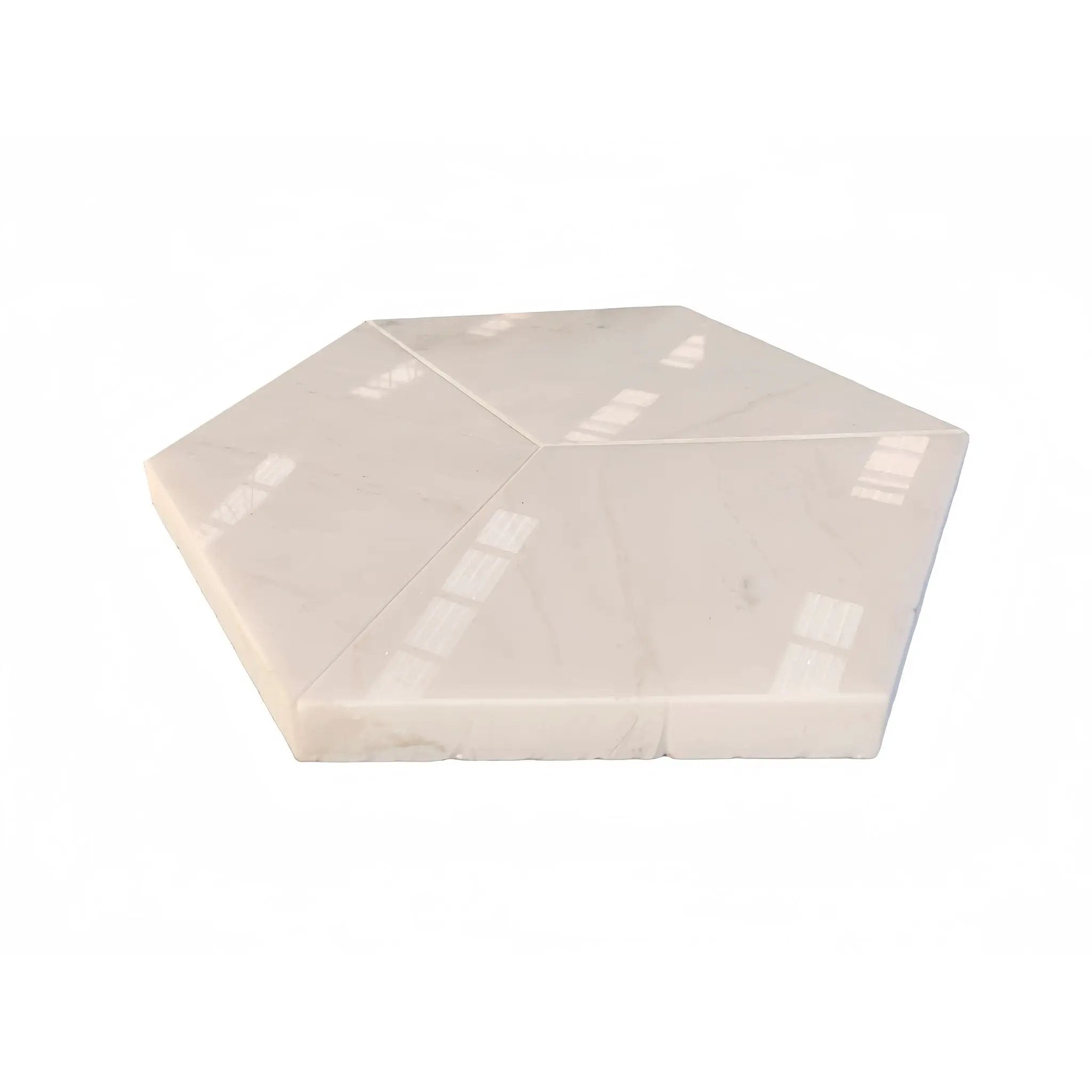 Hexagon Natural Marble Polished Tile For Wall And Floor (Set of 12) by HouseOfZazla