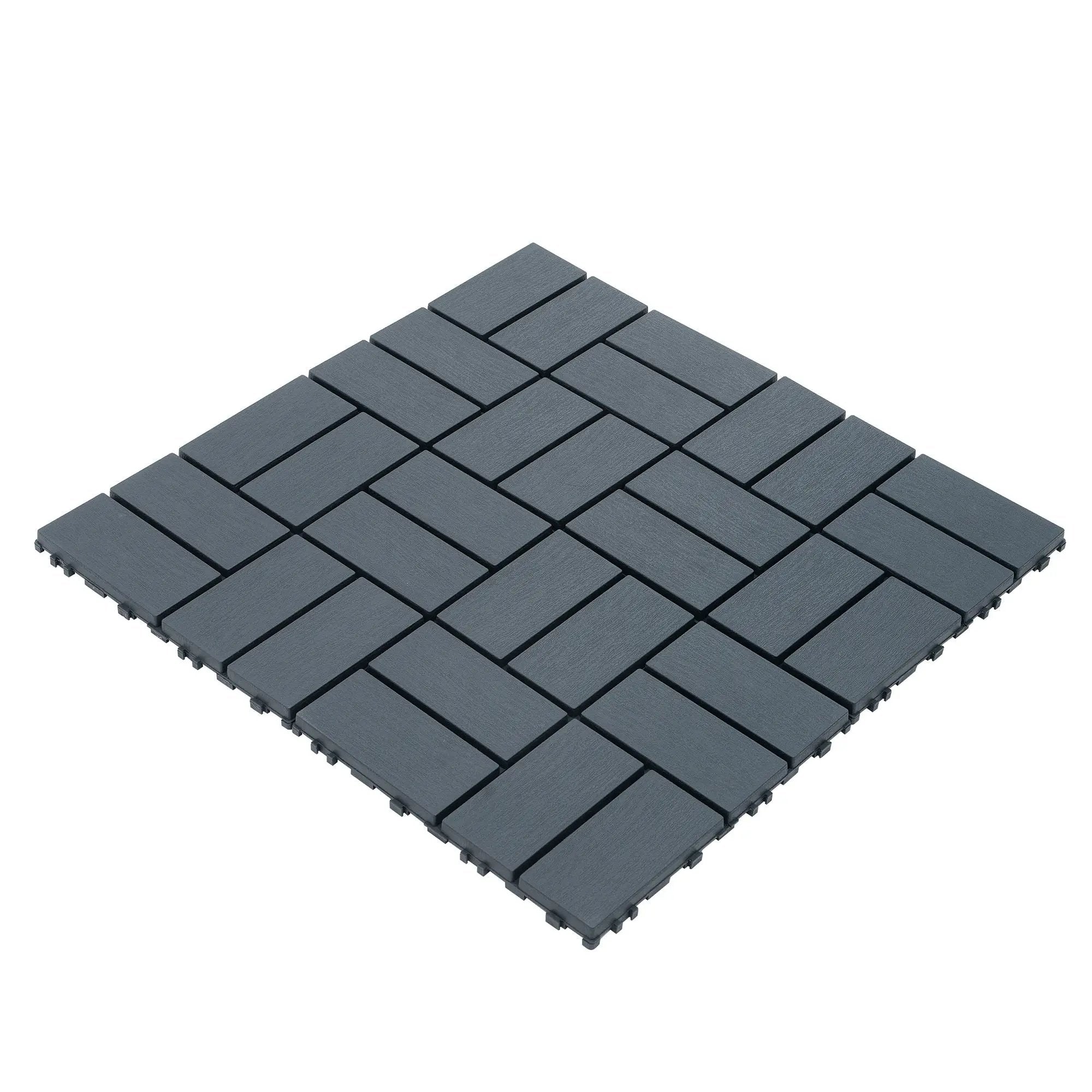 Plastic Interlocking Deck Tiles Patio Deck Tiles Waterproof Outdoor Use by HouseOfZazla