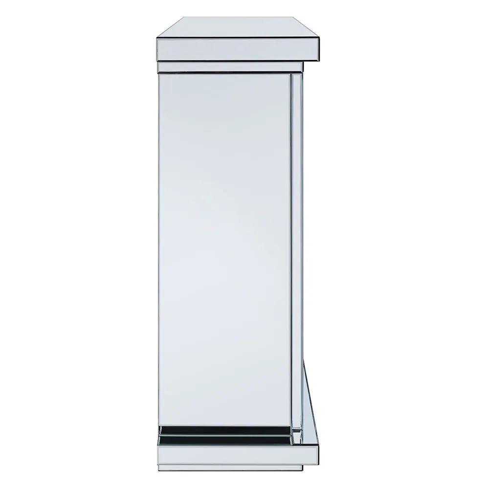 Noralie - LED Electric Fireplace - Mirrored & Faux Diamonds