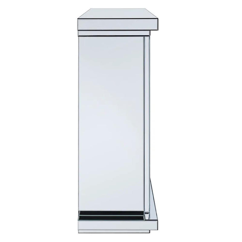 Noralie - LED Electric Fireplace - Mirrored & Faux Diamonds
