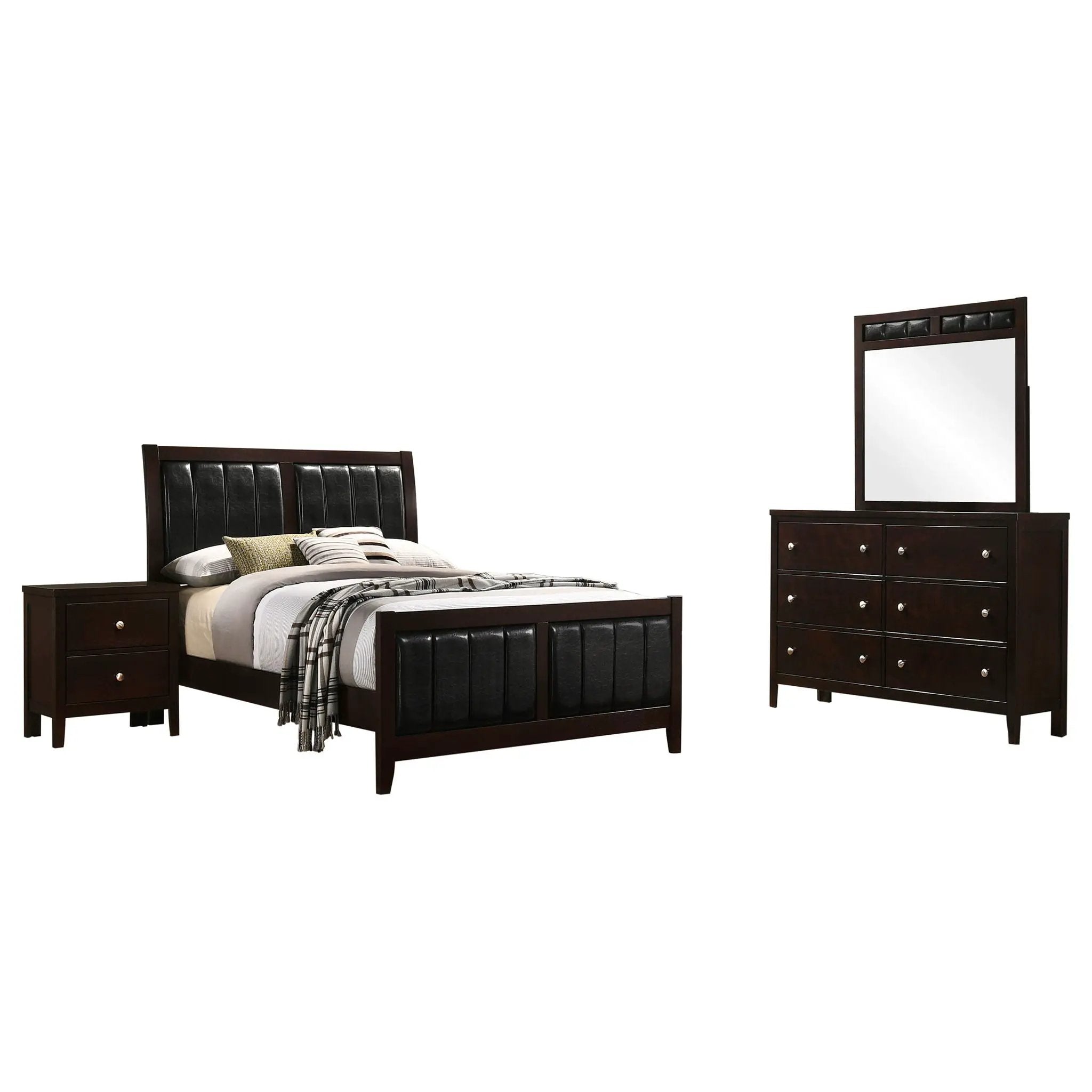 Carlton 4-piece Full Bedroom Set Cappuccino by Unique Piece Furniture