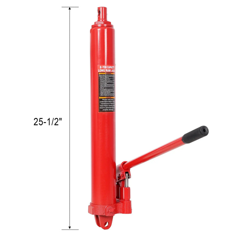 8 Ton Hydraulic Long Ram Jack - Dual Double Piston Pump, Clevis Base by HouseOfZazla