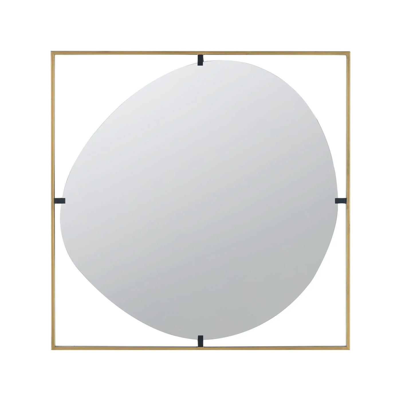 Poppy Mirror With Metal Frame Contemporary Design For Bathroom, Entryway Wall Decor by HouseOfZazla