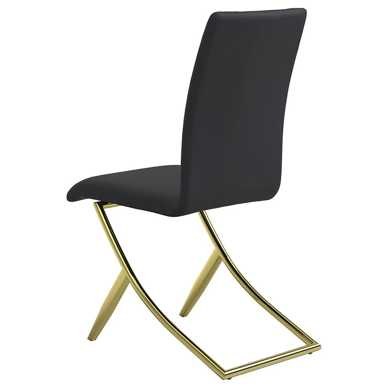 Carmelia Upholstered Dining Side Chair Black (Set of 4) by Unique Piece Furniture