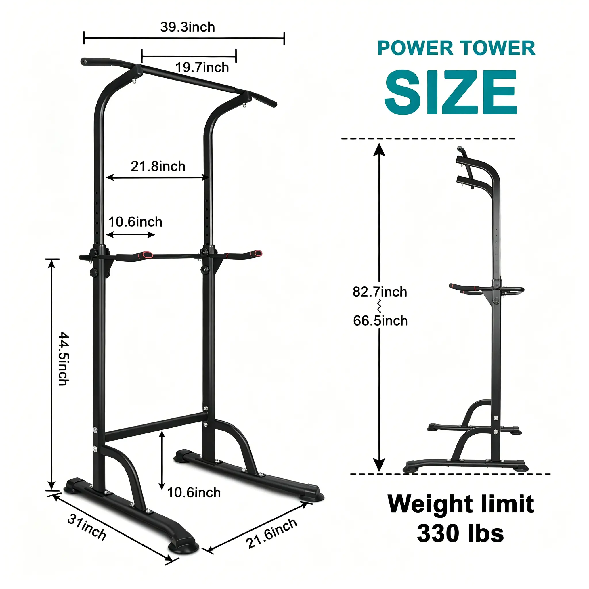 Sport Power Tower Workout Dip Station Pull Up Bar by HouseOfZazla