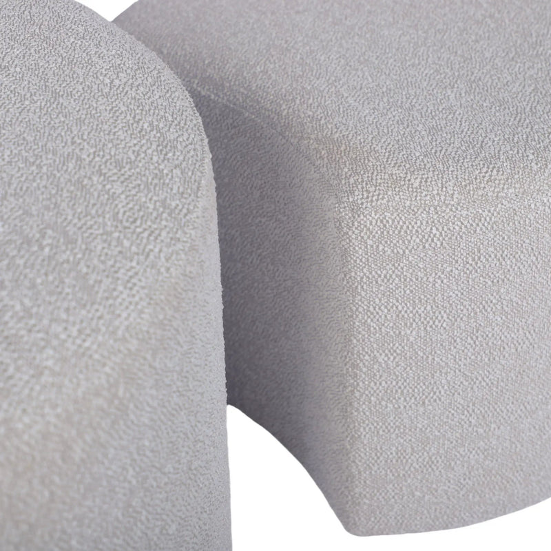 Upholstered Nesting Coffee Tables, Side Table, Footrest, Ottoman & Seat For Living Room Bedroom Entryway Office (Set of 2) - Beige by HouseOfZazla