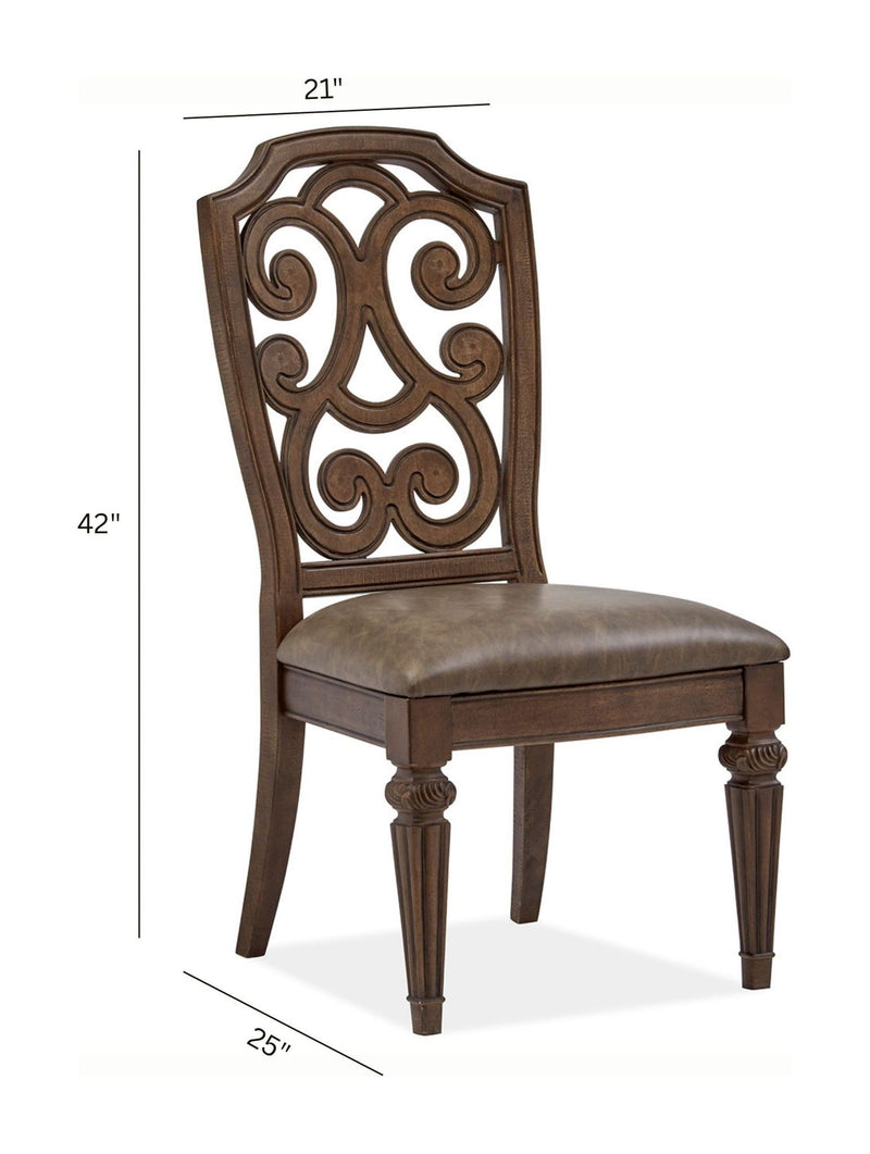 Durango - Wood Dining Side Chair With Upholstered Seat (Set of 2) - Willadeene Brown, photo 2 of 7