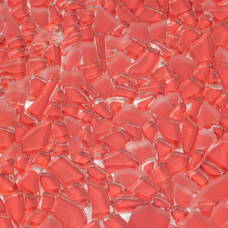 Red 11x11 Glossy Matte Multi-shaped Glass Mosaic Tile (5 pack, 4.36 sq ft/case) by Apollo Tile