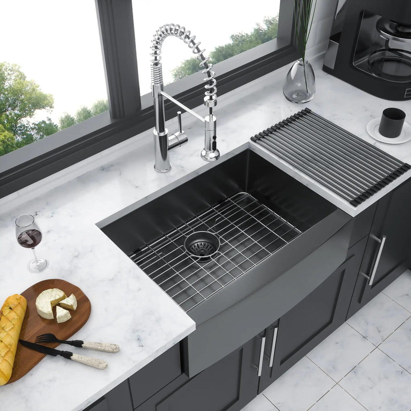 Farmhouse Kitchen Sink, Stainless Steel, Apron Front by HouseOfZazla