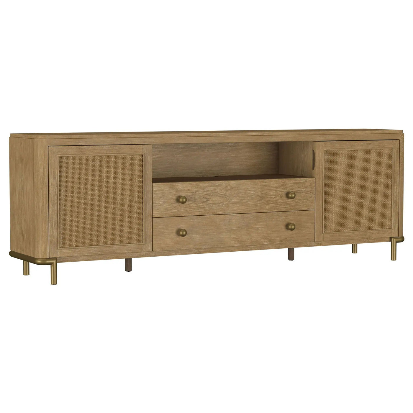 Benson - 2 Door TV Stand With Dual Drawers by HouseOfZazla