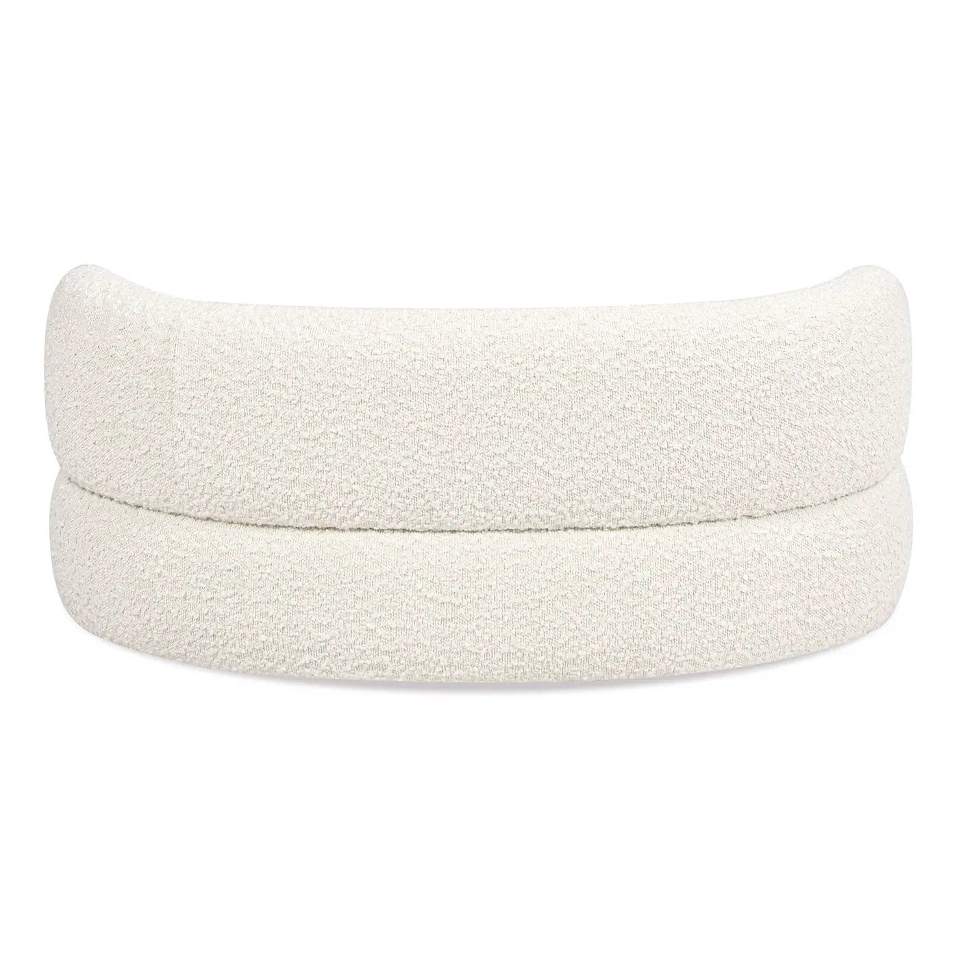 Shep - Curved Dog Sofa Bed Medium - Ivory White by HouseOfZazla