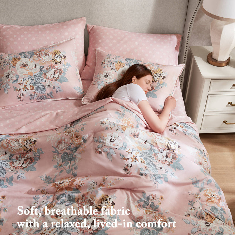 Cal King Floral Print 7-Piece Bedding Set with Comforter - Multi-Color, photo 7 of 10