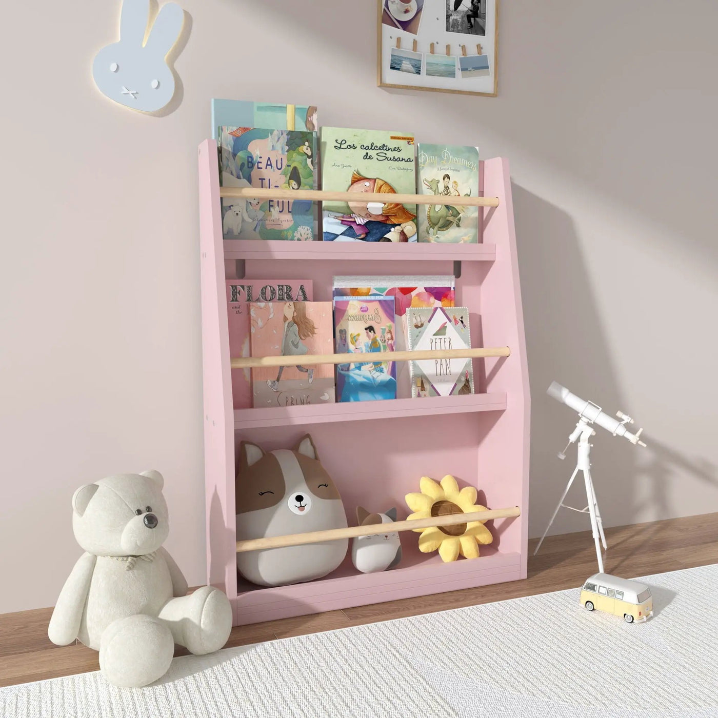 3 Tier Book Shelf, Compact Storage For Bedrooms by HouseOfZazla