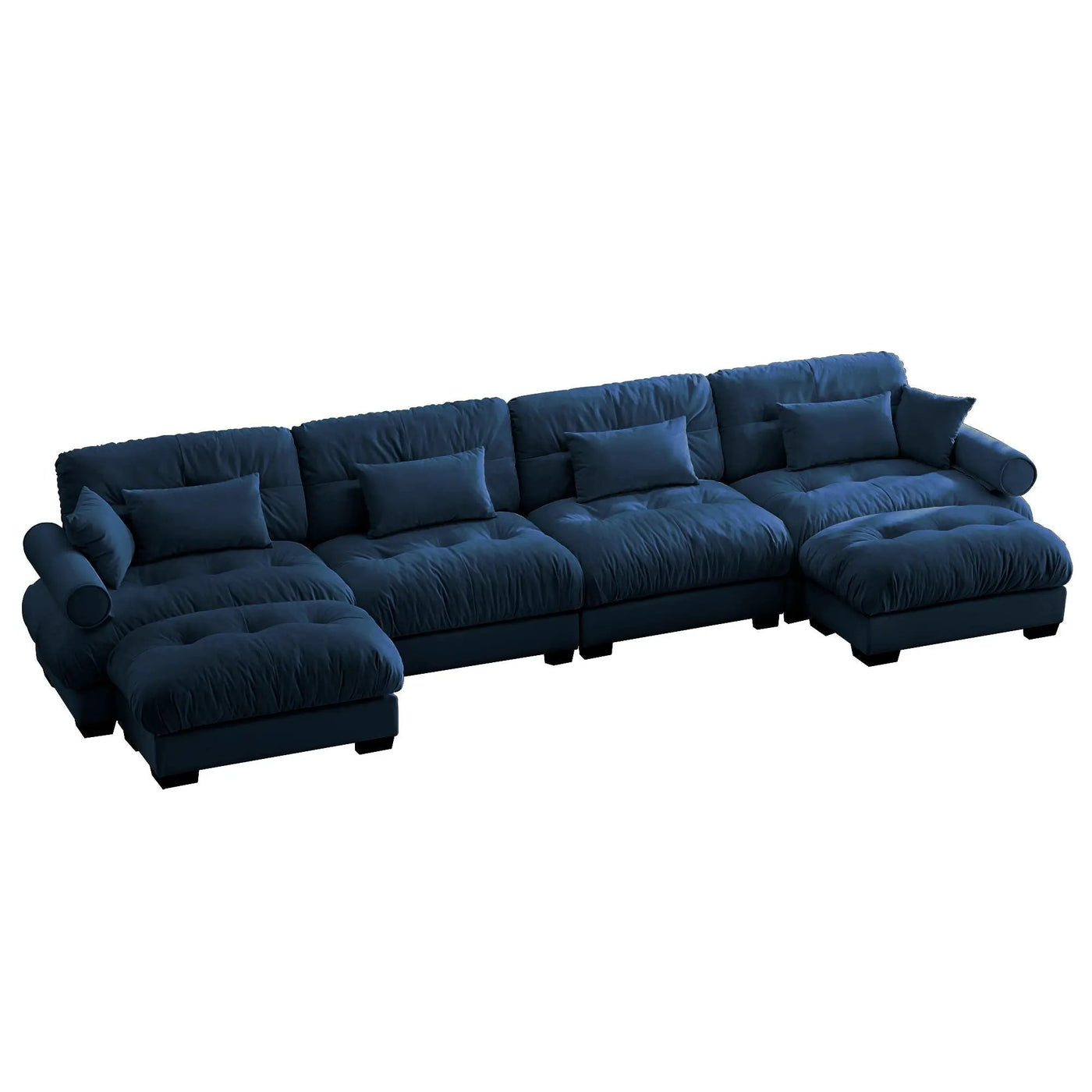 Super Comfort Oversized Modular Sectional Sofa With Movable Ottoman by HouseOfZazla