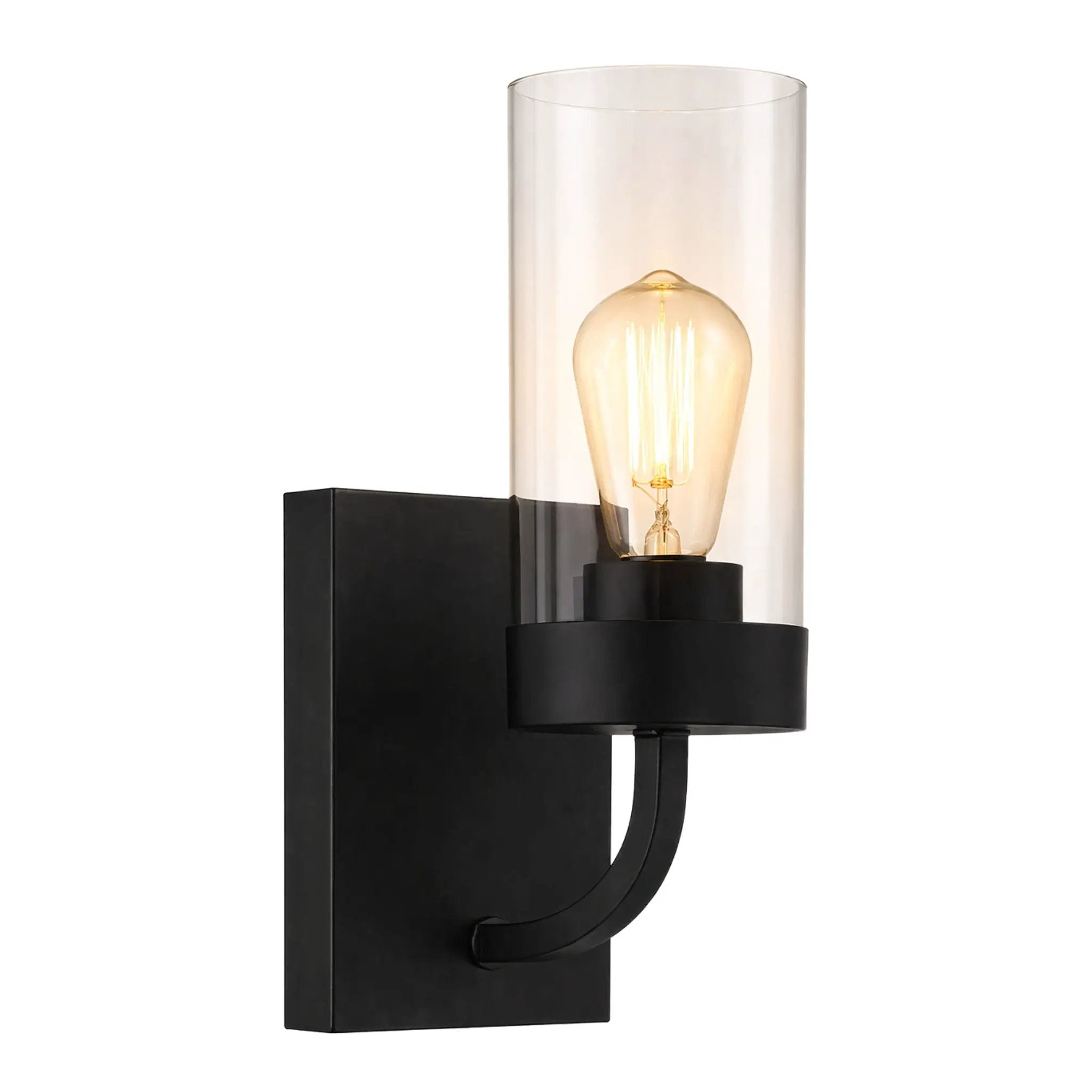 Zephyr - Single Light Sconce - Black / Clear by Unique Piece Furniture