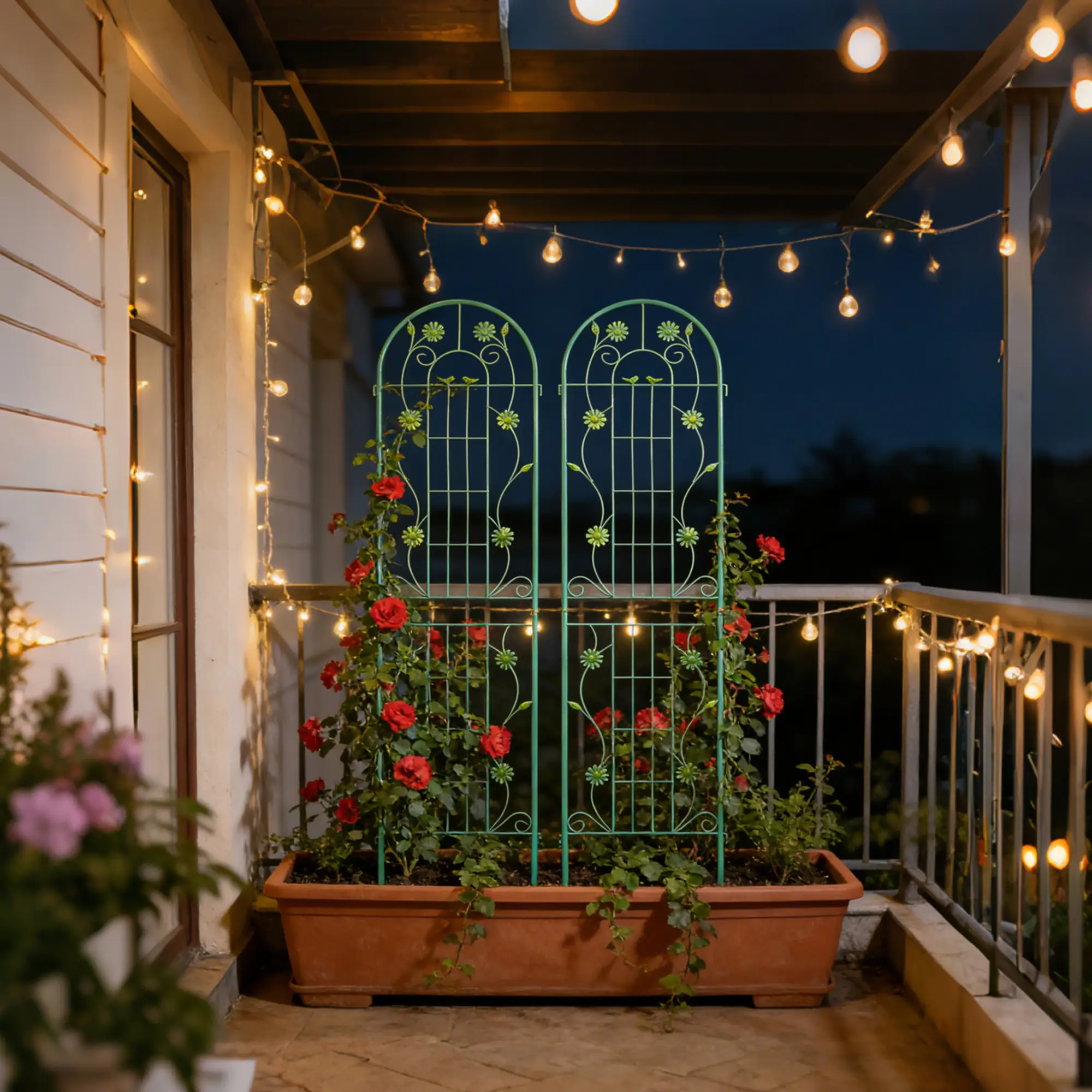 2 Pack Metal Garden Trellis 86.7" x 19.7" by HouseOfZazla