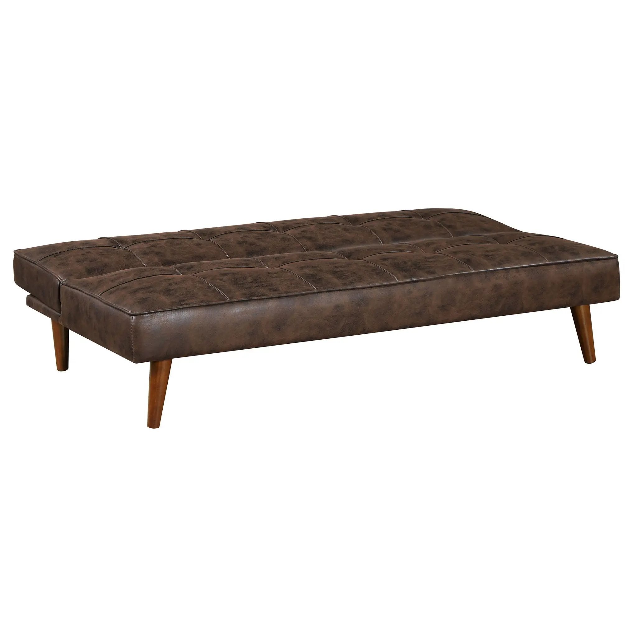 Jenson Upholstered Tufted Convertible Sofa Bed Dark Coffee by Unique Piece Furniture
