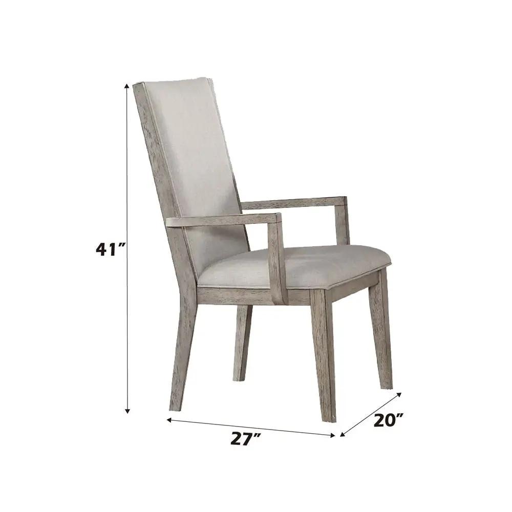 Rocky - Arm Chair (Set of 2) - Fabric & Gray Oak by Unique Piece Furniture