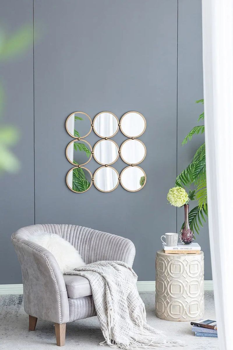 Contemporary Decorative Mirror With Mininalist Style For Bedroom, Liveroom & Entryway - Champagne by HouseOfZazla