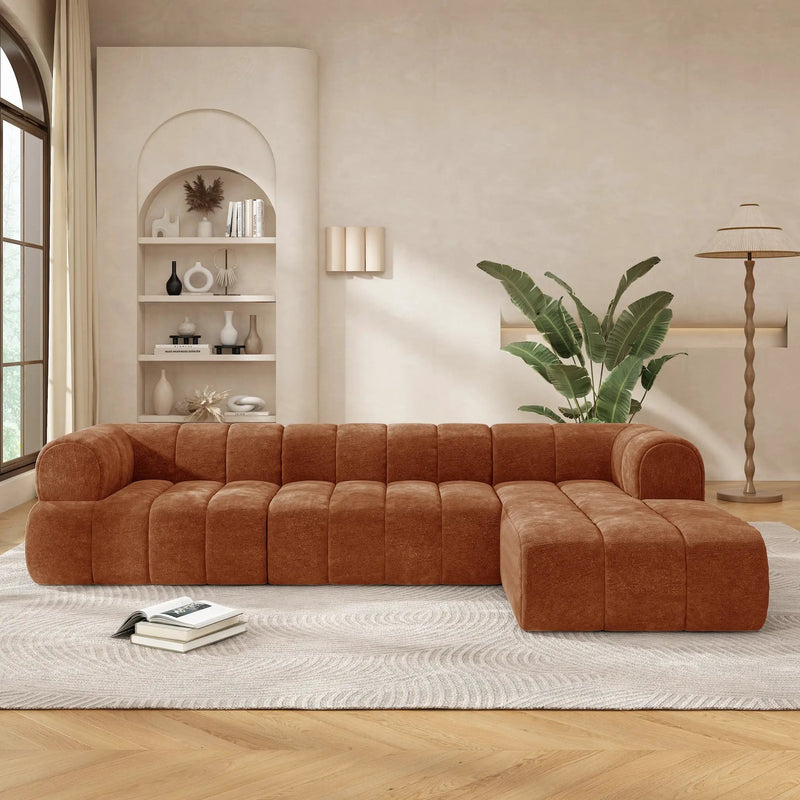 122" Modern L-Shaped Sectional Sofa with Chaise Lounge by HouseOfZazla
