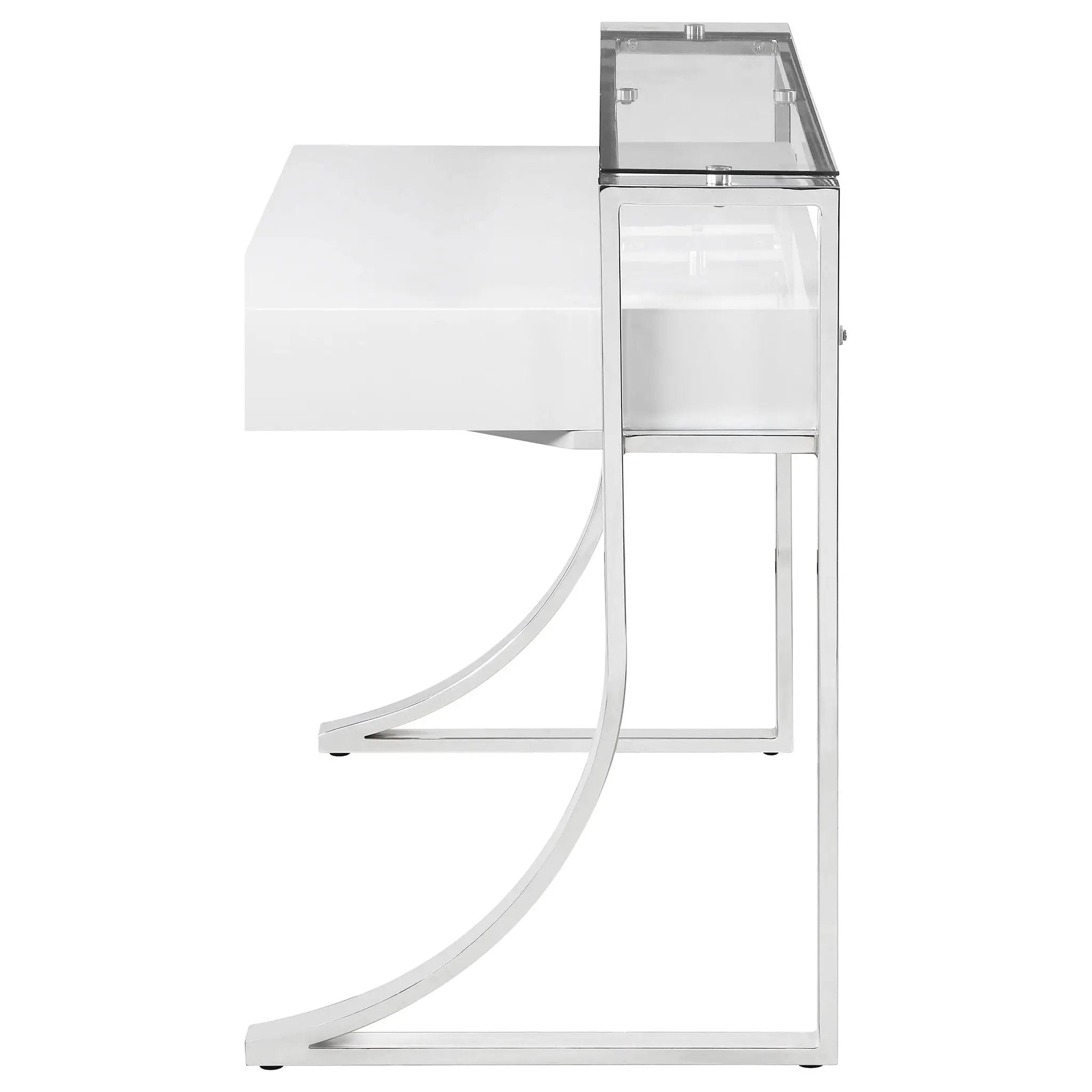 Gemma 48-inch 2-drawer Writing Desk White High Gloss by Unique Piece Furniture