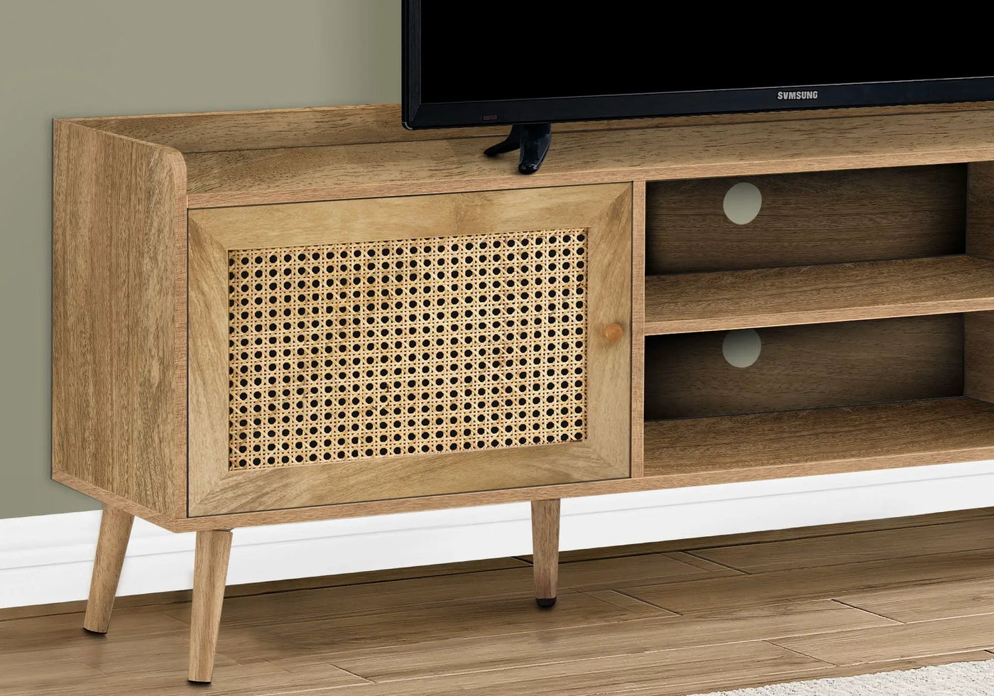 72-Inch Transitional TV Stand Console with Storage by HouseOfZazla