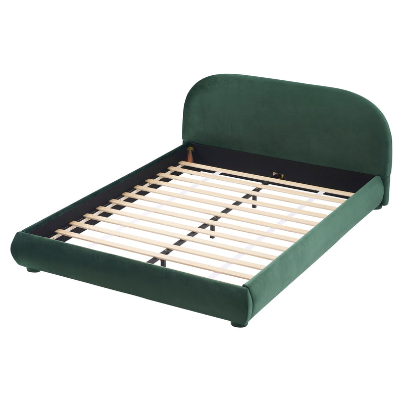 Dark Green Velvet Bed Frame by HouseOfZazla